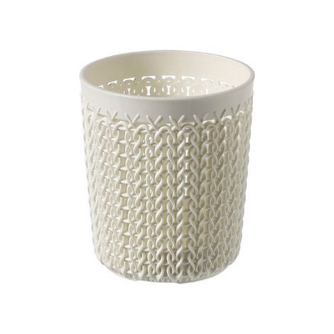 Conteneur Curver Knit S 0,6 L - crème, rond pour le rangement et la décoration