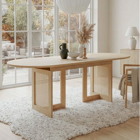 Tavolo allungabile 160 x 80 cm per 6-8 persone, effetto rovere OKMYHOME (1/5)