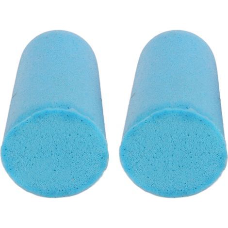 Lot de 2 bouchons d'oreille en éponge, isolation phonique, protection contre le bruit, pour la maison (bleu). (1/5)
