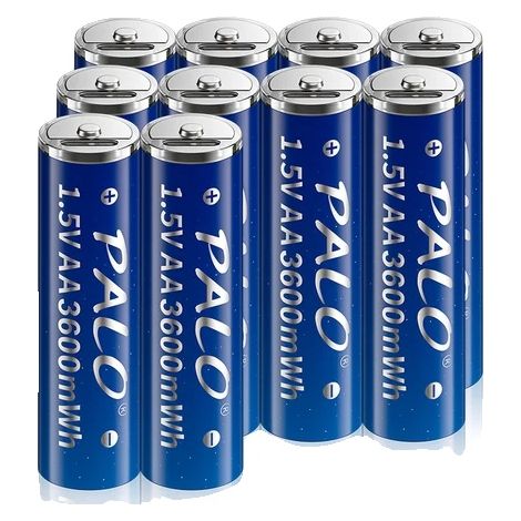 Pilas recargables AA, 1,5 V, carga rápida, 10 unidades. (1/2)