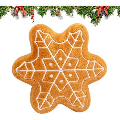 Coussin De Noël Coussin en Peluche pour Décoration D'Intérieur Oreillers En Peluche À Flocons De Neige Pour Canapé Pour Chaise Canapé Dortoir Appartement Coin Chambre Yoga Vacances (1/5)