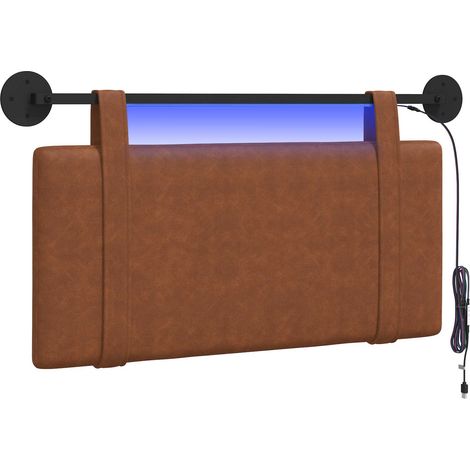 Hanging Headboard Brown Antique PU vidaXL