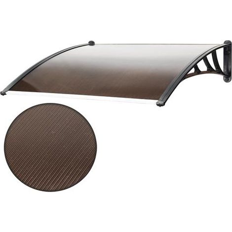 Pensilina in Policarbonato Alveolare Fume' 150 CMX100X28H. Vette (1/4)