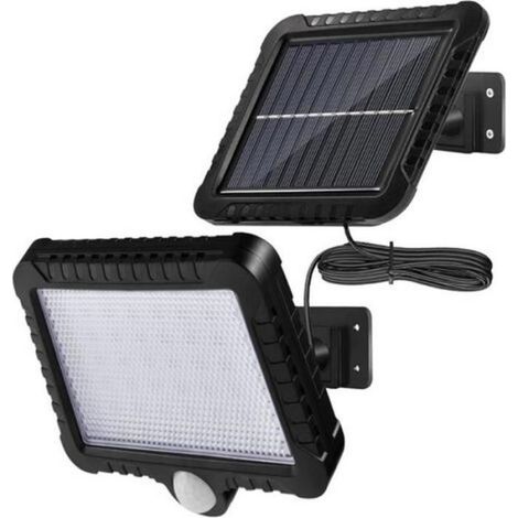 Projecteur Solaire Exterieur - Detecteur Mouvement - IP65 - 56 LED - 1200 mAh - Câble 5 M - Jardin Allée Garage (1/5)