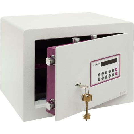 ARREGUI Forma Evolution Caja fuerte con llave y codigo, Caja de seguridad, apertura con teclado y llave, Caja fuerte electronica doble seguridad M : 27 x 38,5 x 30 cm, 25L (ref 150040)