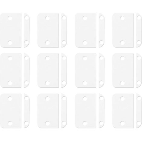 12pcs Adhésifs Remplacement pour Capteur Contact d'Alarme(2e Génération), Tampon Adhésif Capteur Contact Porte Prédécoupés Double Face pour Systèmes d'Alarme Porte/Fenêtre (1/5)