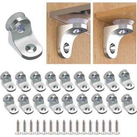 Regalwinkel – Regalstütze – Möbelreparatur – Inkl. Schrauben – 15 x 13 x 2 cm – Silber