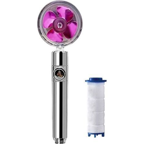 Hydro-Jet-Duschkopf, Hochdruck-Hydro-Jet-Duschkopf, Propellergetriebener Vortex-Duschkopf, 360°-Verstellung mit Pausenschalter (1/5)