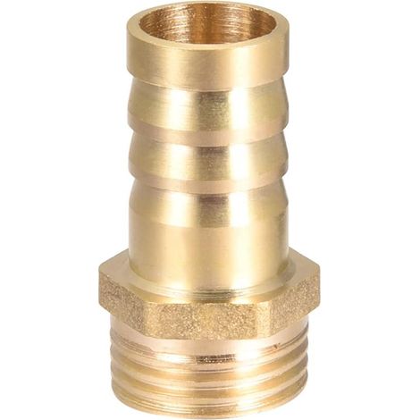 Raccord cannelé tuyau en laiton Barb Tuyau Raccord Connecteur Adaptateur 16mm Barbeléx1/2" G Mâle Connecteur Cannelé En Laiton Pour Pompe Eau (1/4)