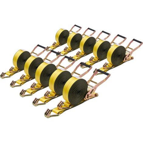 Sangle à Cliquet 5 cm x 9 m Sangle d'Arrimage Lot de 10 Sangles (1/5)