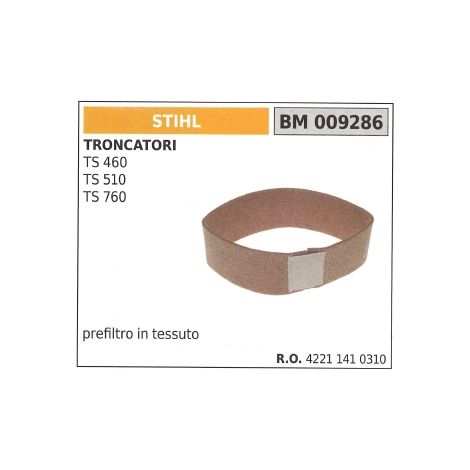 STIHL Gewebe-Luftvorfilter für Kappsäge TS 460 510 760 009286