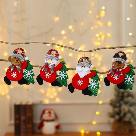 Christbaumschmuck, 4er-Set Christbaumschmuck (Baumversion) Kreativer Christbaumschmuck
