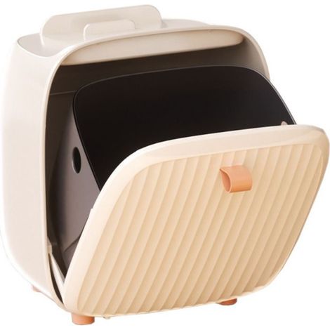 Petite Poubelle de Bureau avec Couvercle, Modèle Antidérapant Démontable pour Voiture et Chambre (1/5)