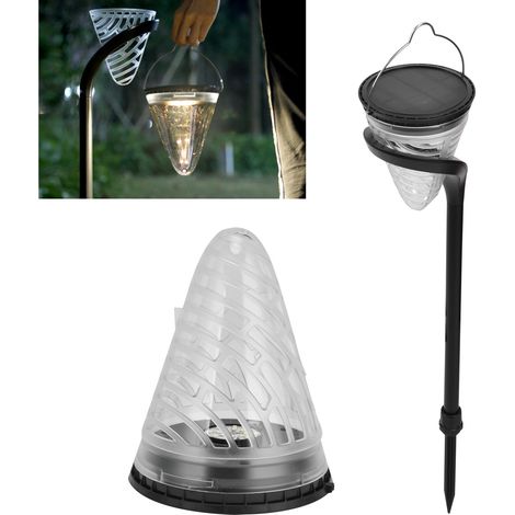 Lampe solaire LED étanche à encastrer au sol pour jardin extérieur, lumière chaude et blanche. (1/5)