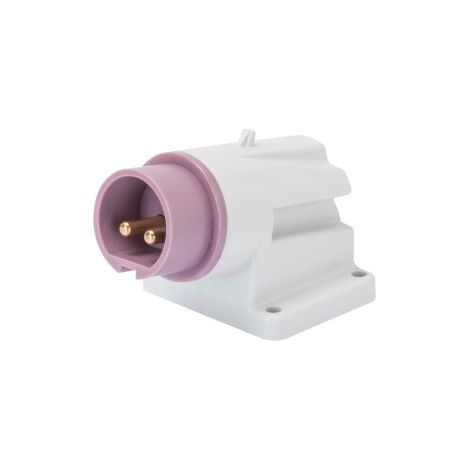 Spina Fissa Parete a 90° IP44 2P 16A 20-25V, Viola
