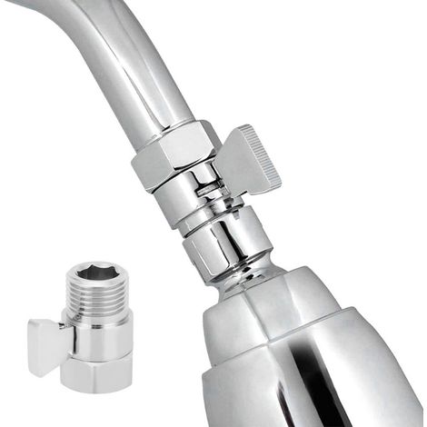 Pommeau de douche G1/2 pouce, régulateur de débit, vanne d'arrêt, eau KLB (1/5)