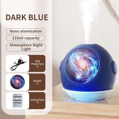 Humidificateur - 1 Unité - Plastique - Aromathérapie Silencieuse - Maison Bureau Chambre - Bleu Foncé (1/5)