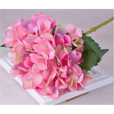 Hortensia artificiel, fleur artificielle pour décoration de mariage (rose rouge)-AquaForge (1/2)