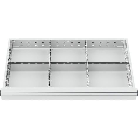 STIER Schubladeneinteilung Metalleinteilung BLH 200-300 mm Innenmaß 800x450 mm 6 Fächer (1/4)