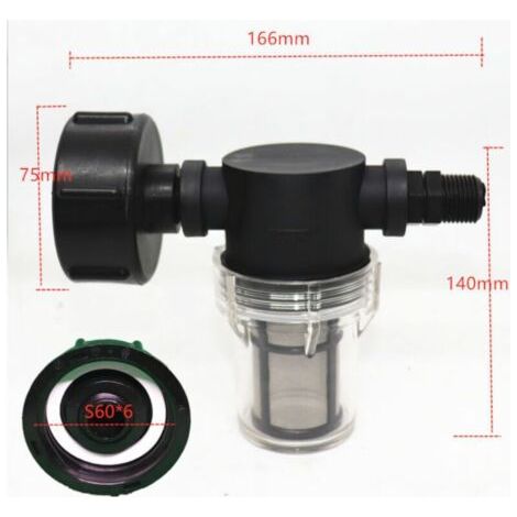 Adaptateur de robinet en forme de U pour réservoirs IBC de 1000 L, réservoirs de récupération d'eau de pluie et filtres, filetage extérieur de 1/2 pouce. (1/3)
