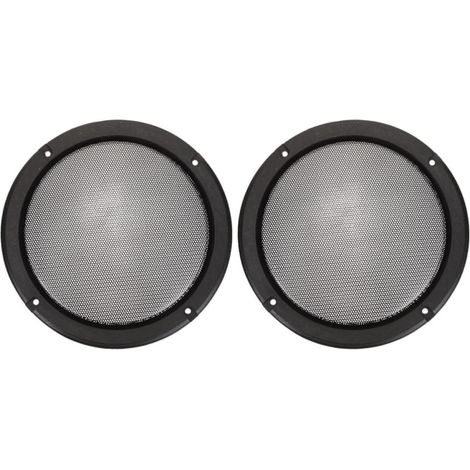 Grille de Subwoofer en Fer Noir 5 Pouces, Cache-Haut-parleurs Fiable et Résistant pour Systèmes Audio Domestiques et Voitures, Lot de 2 Pièces (1/5)