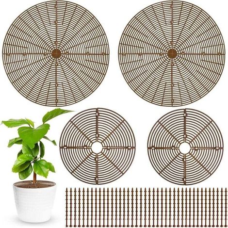 A set of 4 flower pot racks, measuring 52cm and 30cm respectively, can be cut to size, comes with a stand and is suitable for indoor and outdoor use (1/4)