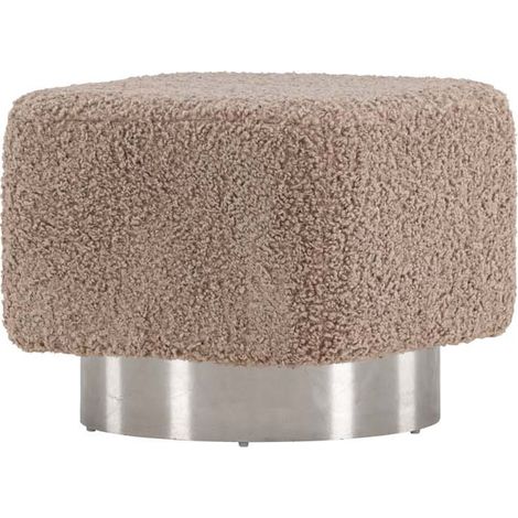 Pouf carré en polyester et acier Newton (1/5)