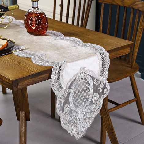 Elegant floral velvet tablecloth, washable and stylish tablecloth decoration for dining room, wedding party, banquet, Halloween, Christmas decoration (1/4)