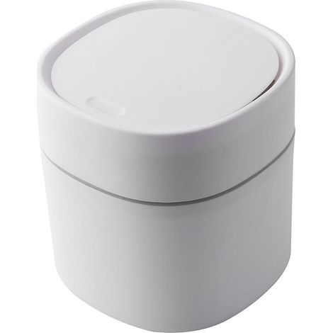Poubelle de bureau en plastique avec couvercle, Mini petite pour Table à manger, bureau, maison, stockage du désordre (1/5)