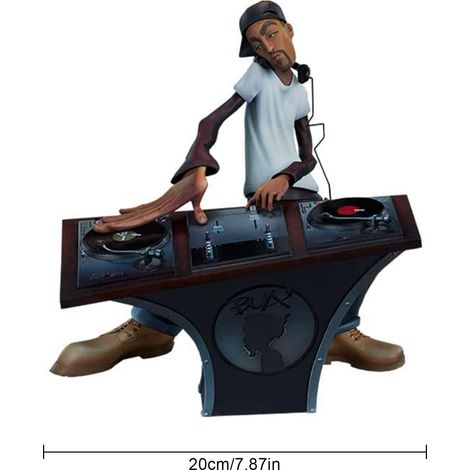 Statue de Sculpture Résine DJ Break Dance Artiste Hip Hop Moderne Décor (1/5)