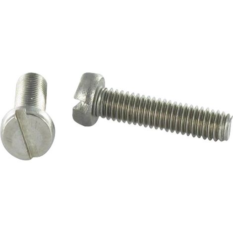 Vis métaux Tête cylindrique TC Fendue M5X50 Inox A4-10 pièces