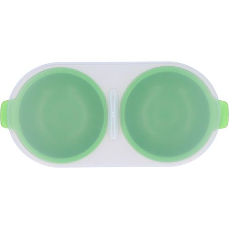 Cuiseur à œufs micro-ondes, bol pour œufs durs, vapeur alimentaire grade, récipient de cuisson vert pour cuisine, maison, restaurant. (1/5)