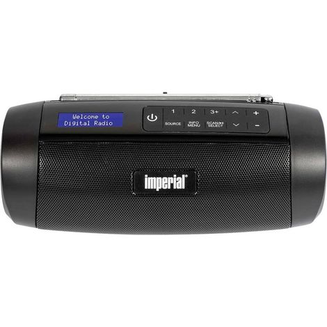Enceinte Bluetooth Portable avec Radio (Dab+/FM, Batterie, 8 Heures de Lecture, étanchéité IPX5, 5 W) - Noir (1/3)