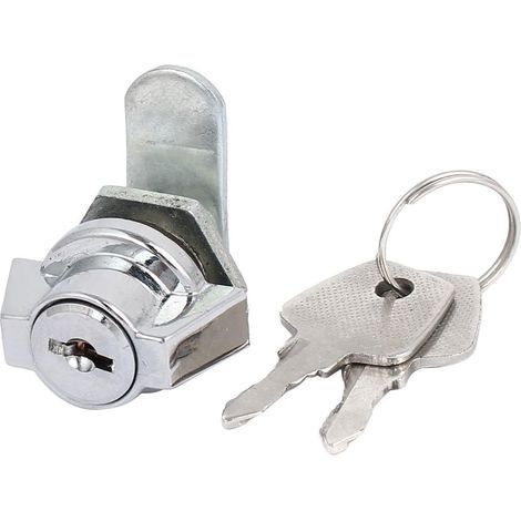 Boîte aux lettres - Schubladensperrung Camlock gleichschließend 14 mm Zylinder mit 2 Schlüsseln (1/3)