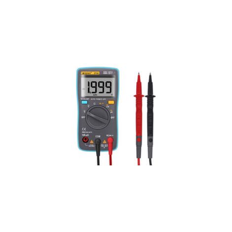 Multimetro digitale retroilluminato ZT-98 con selezione automatica della portata per test di tensione/corrente/resistenza/diodi/continuità AC/DC, 2000 conteggi, 113 g, mini tester portatile - Crezuo