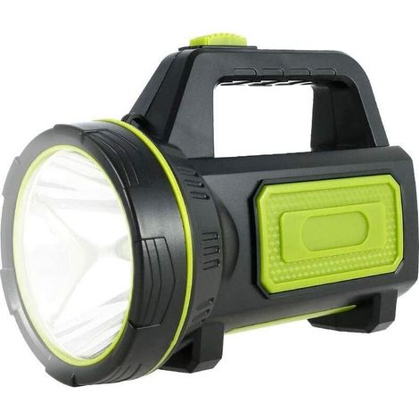 Lampe torche rechargeable LED super lumineuse, grande lampe torche portable USB, projecteur haute puissance à batterie pour le camping et les activités de plein air (1/5)