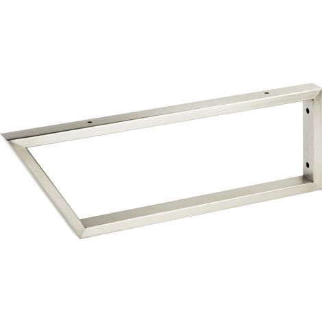 1 Stück Waschtischkonsole TWK450 450 x 150 mm Edelstahl gebürstet Vorderseite 60° abgeschrägt (1/4)
