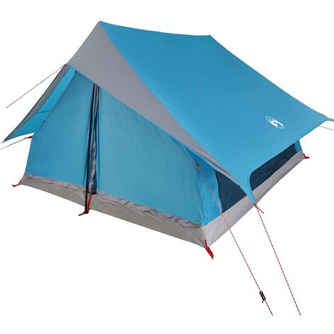 vidaXL Tienda Familiar con techo Azul y gris 315 x 286 x 200 cm (1/2)