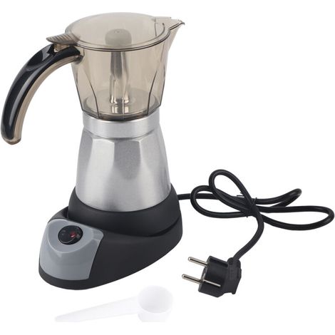 Large Capacity Electric Moka Pot Cooker Espresso Coffee Maker Percolator EU Plug 150 ml. (1/5)