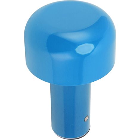 Lampe de bureau LED en forme de champignon, rechargeable par USB, 3 températures de couleur, tactile, idéale pour les restaurants et les bureaux (bleu). (1/5)