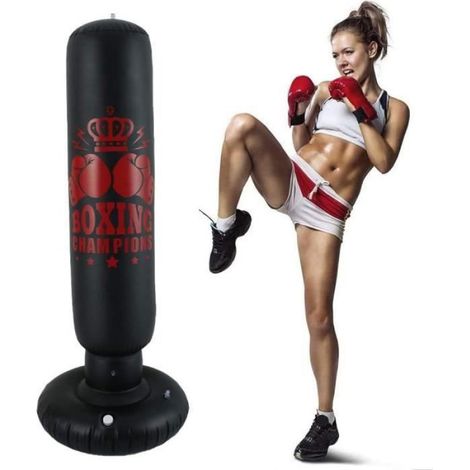 Sac de Boxe Gonflable - 160 cm - PVC - Pour Fitness et Décompression - 1 Pièce (1/4)