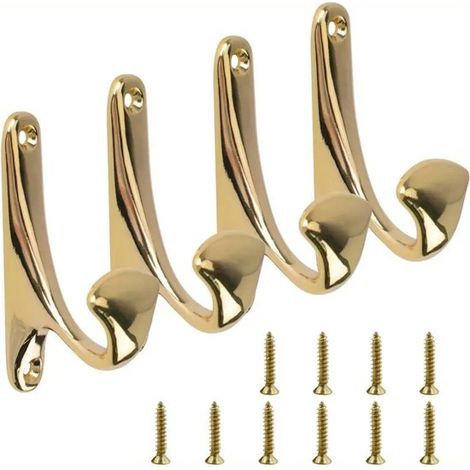 4er-Set Aluminium-Wandhaken Robust und langlebig Geeignet für Bad, Küche und Büro