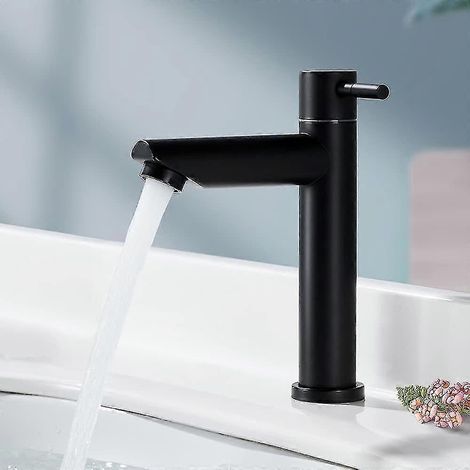 Badezimmerarmatur, mattschwarzes Badezimmerwaschbecken (1/5)