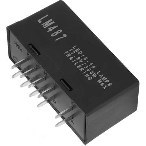 LM487 LED-Blinkerrelais, 10-polig, Metall und Kupfer, ABS-Gehäuse, Warnblinker, behebt Probleme mit schnellem Blinken, für Chevy Silverado, Sierra und Tahoe (1/5)