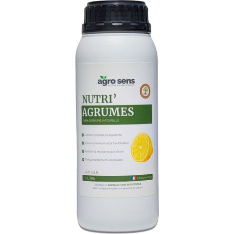 Nutri Agrumes - Engrais liquide pour agrumes - 1 litre (500 litres de préparation) (1/5)