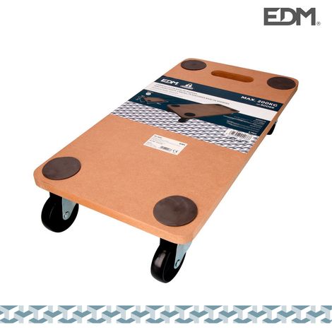 Carretilla con Base DE Madera MAX. 200KG 58X30X12CM