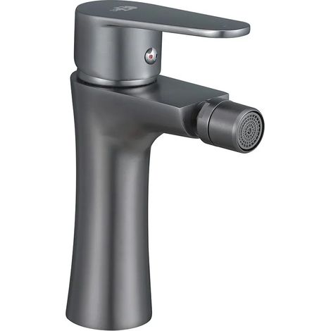 Rubinetto bidet nichel nero satinato Lizzy scarico incluso (1/2)