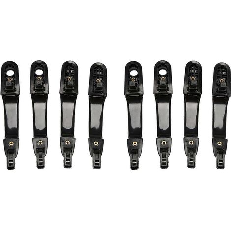 8 manijas exteriores negras para puertas delanteras y traseras (derecha e izquierda) para Hyundai Tucson 2005 2006 2007 2008 2009 (1/5)