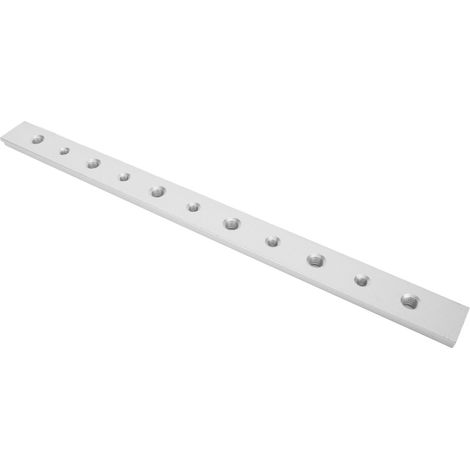 Rainure en T, guide d'angle aluminium 300mm, rail coulissant avec trous pour défonceuse, scie à table, étau de menuiserie, argenté, précision (1/5)