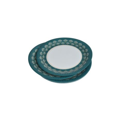 Set de 10 assiettes en carton 23 cm Eventail floral (1/3)
